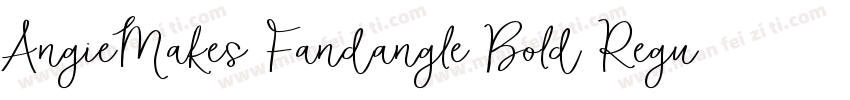 AngieMakes Fandangle Bold Regular字体转换